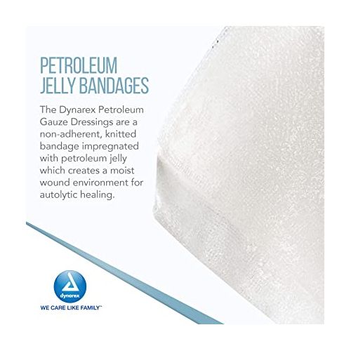  Dynarex 3039 Sterile Petroleum Non Adhering Gauze Dressing for Wound, 3