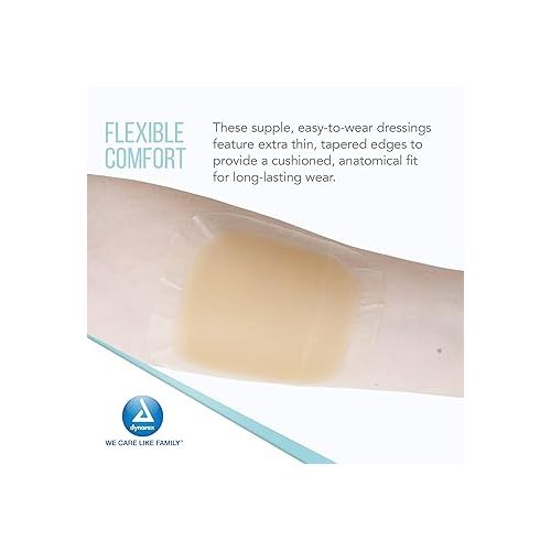  Dynarex DynaDerm Hydrocolloid Dressings, Sterile Moist Bandages Used for All Kinds of Wounds, 4