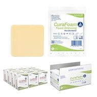 Dynarex CuraFoam Foam Dressings, Non-Bordered, Sterile, Provides Cushioned and Moist Wound Care, Used for Medium to Heavy Exuding Wounds, 2