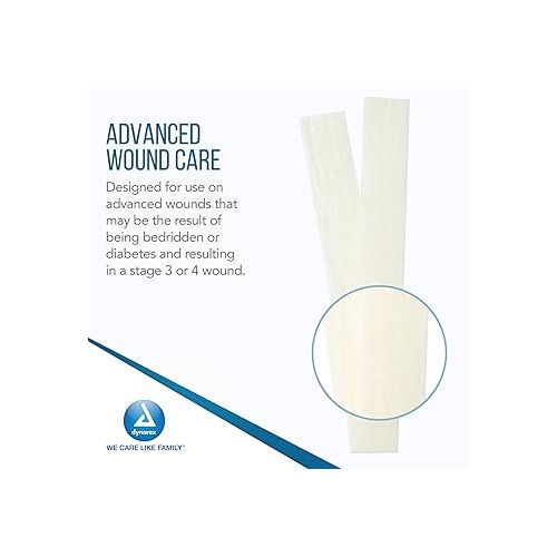  Dynarex DynaGinate AG Silver Calcium Alginate Rope Dressings - ¾