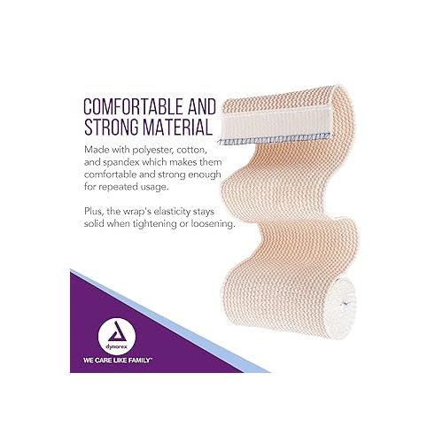  Dynarex Elastic Bandages with Self-Closure, Outstanding Compression and Stretch, Latex-Free Elastic Bandages with Velcro Closure, 4