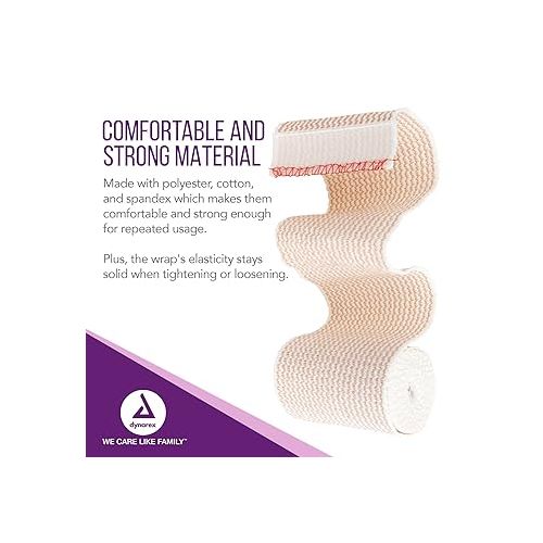  Dynarex Elastic Bandages with Self-Closure, Outstanding Compression and Stretch, Latex-Free Elastic Bandages with Velcro Closure, 3