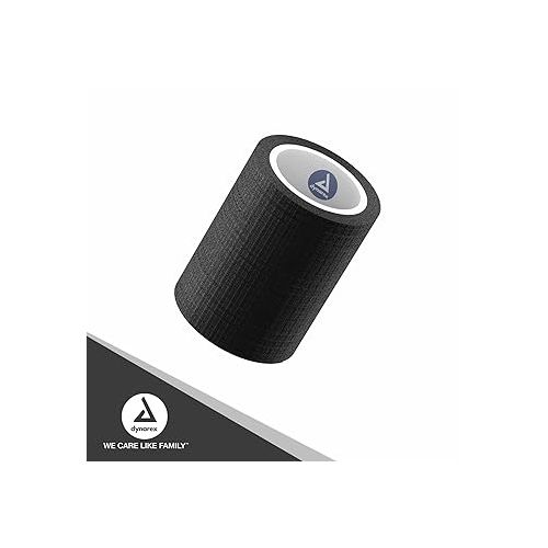  Dynarex 3213 Corporation Sensi-Wrap Self-Adherent Bandage Roll, Black, 3