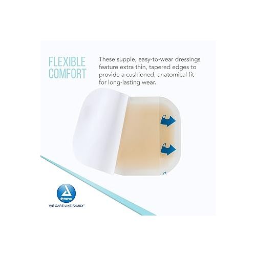  Dynarex DynaDerm Hydrocolloid Dressings, Sterile Moist Bandages, 2