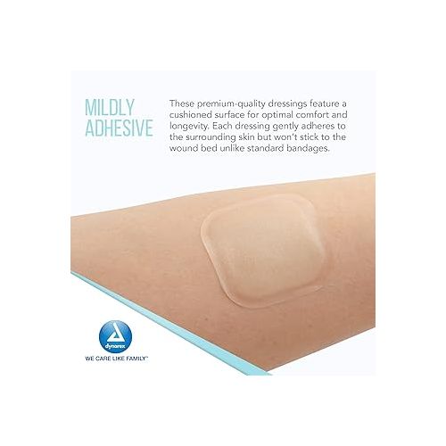  Dynarex DynaDerm Hydrocolloid Dressings, Sterile Moist Bandages, 2