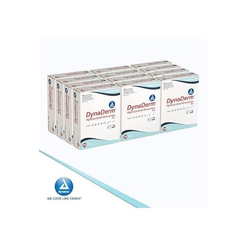  Dynarex DynaDerm Hydrocolloid Dressings, Sterile Moist Bandages, 2