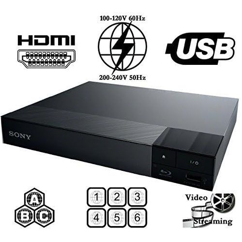  [아마존베스트]Sony BDP-S1700 Multi Region Blu-ray DVD, Region Free Player 110-240 volts, HDMI Cable & Dynastar Plug Adapter Package Smart / Region Free