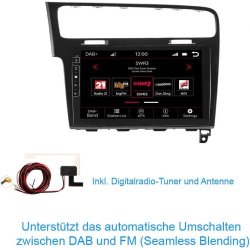  [아마존베스트]DYNAVIN Car radio navigation device for VW Golf 7 Golf VII, 10.1 inch OEM radio with Bluetooth, DAB+ ready, USB, compatible with Carplay and Android car: DX-V-3B Flex