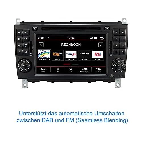  DYNAVIN Car Radio Navigation for Mercedes CLK W209 2005 2009; 7 Inch OEM Radio with Carplay and Android Car, BT, Includes DAB+, USB; N7 CLK Pro