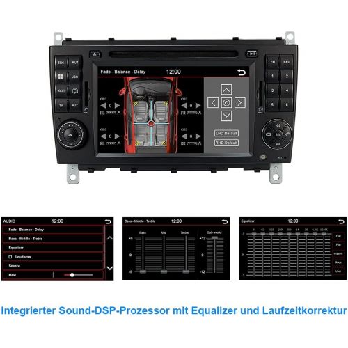  DYNAVIN Car Radio Navigation for Mercedes CLK W209 2005 2009; 7 Inch OEM Radio with Carplay and Android Car, BT, Includes DAB+, USB; N7 CLK Pro