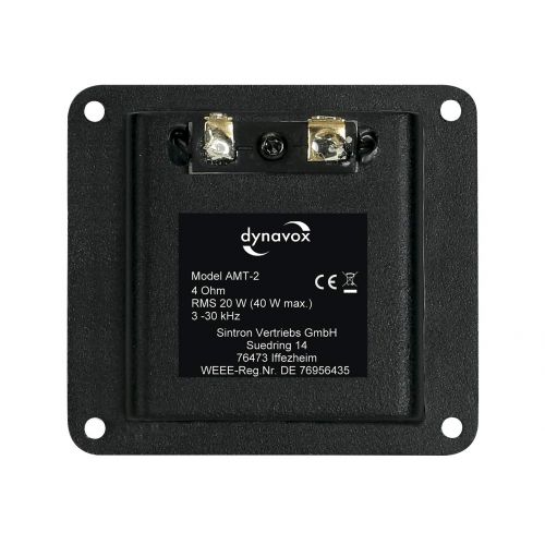  Dynavox AMT 2 Air Motion Transformer, High End Tweeter with Small Installation Dimensions, Black Aluminium Front Panel