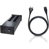 [아마존베스트]DynaVox 207410 Hi-Fi Power Strip Black & Oehlbach Powercord C13 / 150 - Power Cable with Schuko Plug and Cold Device Coupling - Highly Flexible, Excellent Contact Safety - 1.50 m -