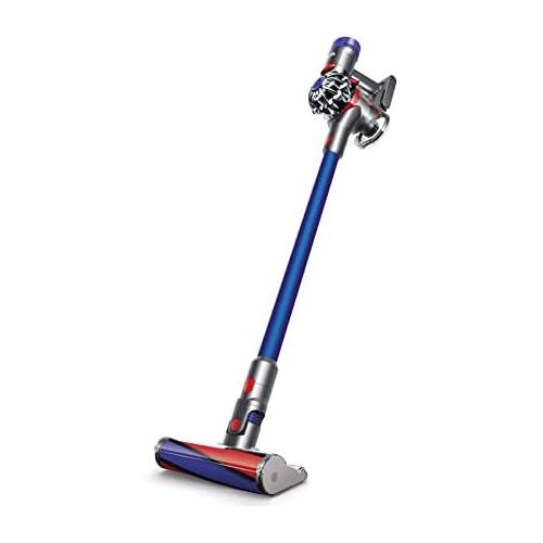 다이슨 Flagship Dyson V7 Fluffy HEPA Cordless Stick Vacuum Cleaner: Combination/Crevic Tool, 2 Power Modes, 2 Tier Radial Cyclones, No-Touch Dirt Emptying, Docking Station (Blue) + Sponge