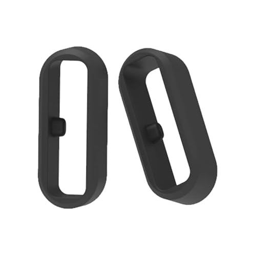  Fastener Ring for Garmin Vivoactive 3/Vivoactive 5/Forerunner 645 245/Venu,Venu2,Venu Sq/Vivomove,Vivomove HR,Vivomove 3/Fenix 6S Fenix 5S Bands 6Pack Silicone Connector Security Loop Holder, Black