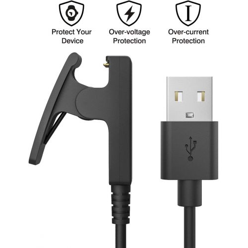  E ECSEM Charging Clip Compatible with Garmin Approach S20/G10 GPS Golf Watch and Forerunner 230 235 630 35 35J 645 735xt GPS Running Watch, USB Data Sync Charge Cradle Dock Charger Clip Ch