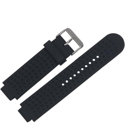  E ECSEM Replacement Band Compatible with Garmin Forerunner 25 GPS Running Watch Wristband Fitness Tracker for Smarwatch(Mans Strap) (Black)