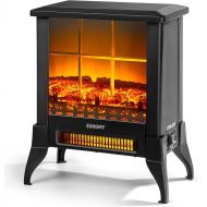 [아마존베스트]E EUHOMY Euhomy Electric Fireplace Heater, 18 Indoor Fireplace Stove with Realistic Flame Effect, 1400W Space Heater for Quick Installation, Overheat and Tip Over Auto Shut Off, CSA Certifi