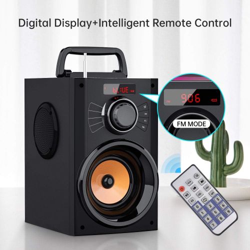  [아마존베스트]EIFER Portable Bluetooth Speaker Subwoofer Heavy Bass Wireless Outdoor Party Speaker MP3 Player Line in Speakers Support Remote Control FM Radio TF Card LCD Display for Home Party