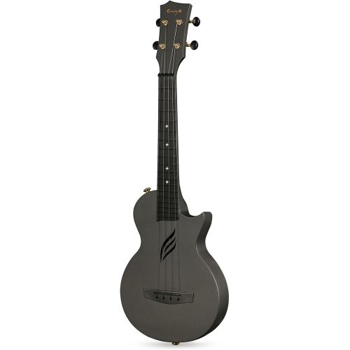  [아마존베스트]Enya Concert Ukulele Nova U 23’’ Carbon Fiber Travel Ukulele with Beginner Kit includes online lessons, case, strap, capo and strings (Black)