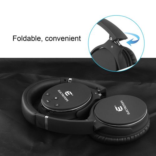  E T Active Noise Cancelling Bluetooth Headphones, Over-Ear Hi-Fi Deep Bass Wireless Headphones with Microphone, 90°Swiveling Earcups Adjust Headband Soft Earpads Earmuff for Travel Wor