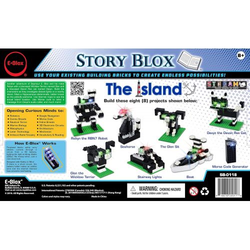  E-Blox Stories Blox Builder - The Island LED Light-Up Building Blocks Stories Toy Set for Kids Ages 8+