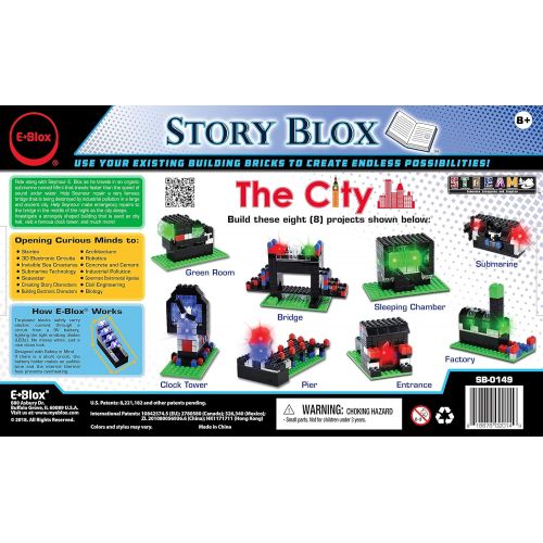  E-Blox Stories Blox Builder - The City LED Light-Up Building Blocks Stories Toy Set for Kids Ages 8+