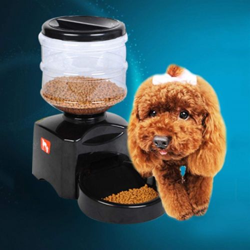  E-House 5.5L Automatic Pet Feeder, Voice Recorder and Timer Programmable Automatic Pet Food Dispenser for Dogs Cats, Large Dry Food Container with LCD Display Up to 3 Meals a Day