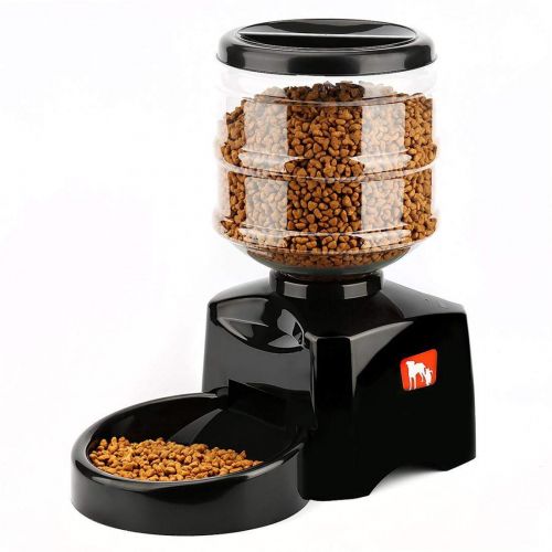  E-House 5.5L Automatic Pet Feeder, Voice Recorder and Timer Programmable Automatic Pet Food Dispenser for Dogs Cats, Large Dry Food Container with LCD Display Up to 3 Meals a Day