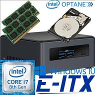 Intel NUC7I7DNHE 8th Gen Core i7 System, 8GB Dual Channel DDR4, 16GB Intel Optane Memory, 2TB HDD, Win 10 Pro Installed & Configured by E-ITX