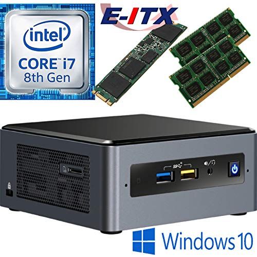  Intel NUC8I7BEH 8th Gen Core i7 System, 32GB Dual Channel DDR4, 240GB M.2 SSD, Win 10 Pro Installed & Configured by E-ITX