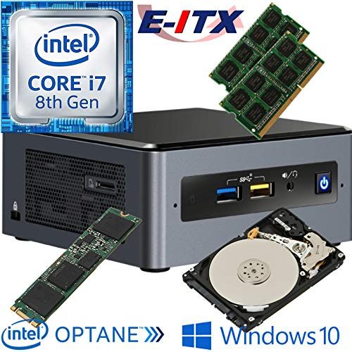  Intel NUC8I7BEH 8th Gen Core i7 System, 32GB Dual Channel DDR4, 16GB Intel Optane Memory, 2TB HDD, Win 10 Pro Installed & Configured by E-ITX