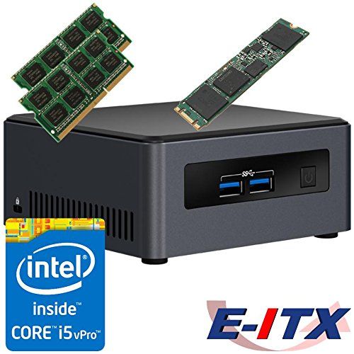  Intel NUC7I5DNHE 7th Gen Core i5 System (BOXNUC7I5DNHE), 8GB Dual Channel DDR4, 120GB M.2 PCIe NVMe SSD, NO OS, Pre-Assembled and Tested by E-ITX