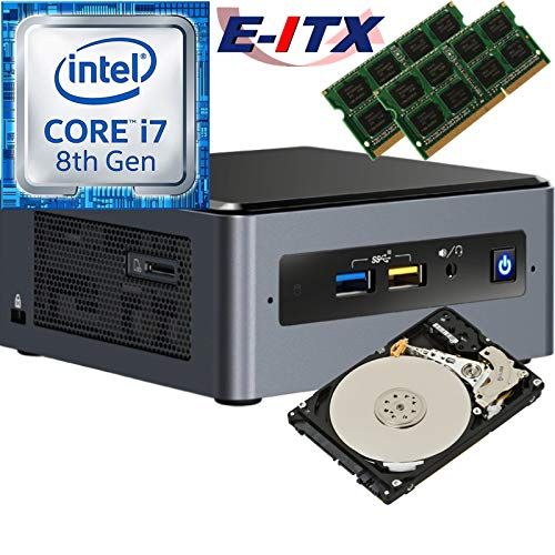  Intel NUC8I7BEH 8th Gen Core i7 System, 32GB Dual Channel DDR4, 2TB HDD, NO OS, Pre-Assembled and Tested by E-ITX