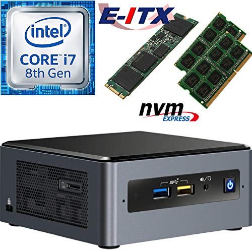  Intel NUC8I7BEH 8th Gen Core i7 System, 32GB Dual Channel DDR4, 480GB M.2 PCIe NVMe SSD, NO OS, Pre-Assembled and Tested by E-ITX