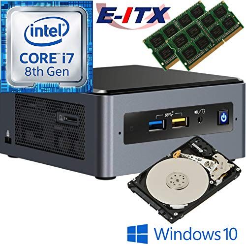  Intel NUC8I7BEH 8th Gen Core i7 System, 16GB Dual Channel DDR4, 1TB HDD, Win 10 Pro Installed & Configured by E-ITX