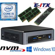 Intel NUC8I5BEK 8th Gen Core i5 System, 32GB Dual Channel DDR4, 120GB M.2 PCIe NVMe SSD, Win 10 Pro Installed & Configured E-ITX