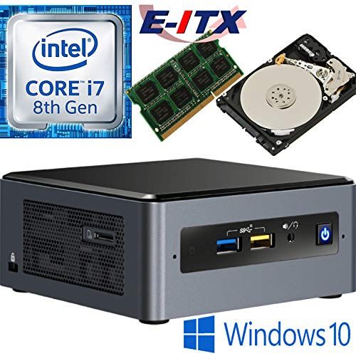  Intel NUC8I7BEH 8th Gen Core i7 System, 4GB DDR4, 1TB HDD, Win 10 Pro Installed & Configured by E-ITX