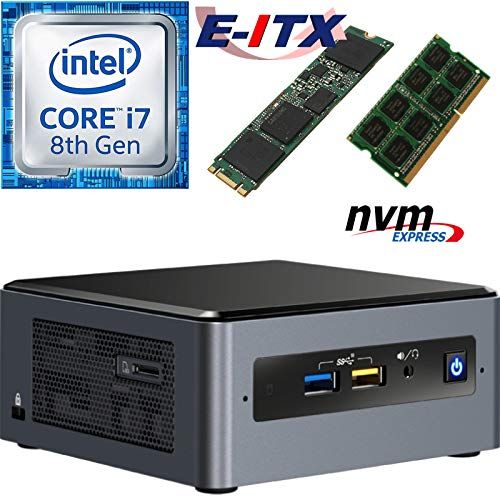  Intel NUC8I7BEH 8th Gen Core i7 System, 4GB DDR4, 120GB M.2 PCIe NVMe SSD, NO OS, Pre-Assembled and Tested by E-ITX