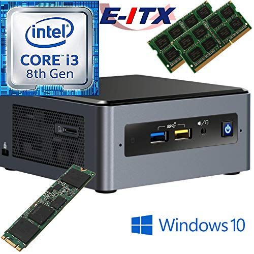  Intel NUC8I3BEH 8th Gen Core i3 System, 32GB Dual Channel DDR4, 240GB M.2 SSD, Win 10 Pro Installed & Configured E-ITX