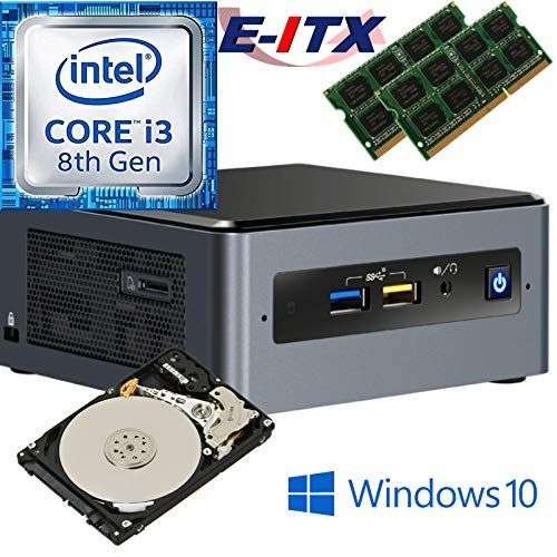  Intel NUC8I3BEH 8th Gen Core i3 System, 32GB Dual Channel DDR4, 1TB HDD, Win 10 Pro Installed & Configured E-ITX
