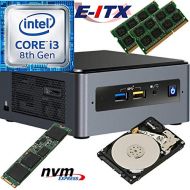 Intel NUC8I3BEH 8th Gen Core i3 System, 32GB Dual Channel DDR4, 480GB M.2 PCIe NVMe SSD, 1TB HDD, NO OS, Pre-Assembled Tested E-ITX