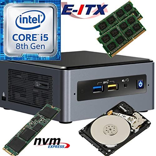  Intel NUC8I5BEH 8th Gen Core i5 System, 32GB Dual Channel DDR4, 240GB M.2 PCIe NVMe SSD, 2TB HDD, NO OS, Pre-Assembled Tested E-ITX