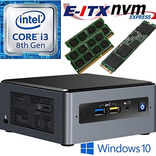  Intel NUC8I3BEH 8th Gen Core i3 System, 32GB Dual Channel DDR4, 480GB M.2 PCIe NVMe SSD, Win 10 Pro Installed & Configured E-ITX