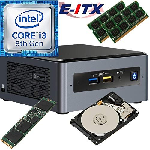  Intel NUC8I3BEH 8th Gen Core i3 System, 32GB Dual Channel DDR4, 960GB M.2 SSD, 1TB HDD, NO OS, Pre-Assembled Tested E-ITX