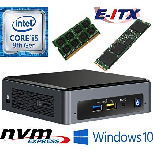  Intel NUC8I5BEK 8th Gen Core i5 System, 4GB DDR4, 480GB M.2 PCIe NVMe SSD, Win 10 Pro Installed & Configured E-ITX