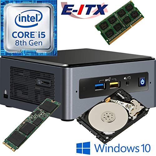  Intel NUC8I5BEH 8th Gen Core i5 System, 4GB DDR4, 240GB M.2 SSD, 2TB HDD, Win 10 Pro Installed & Configured E-ITX