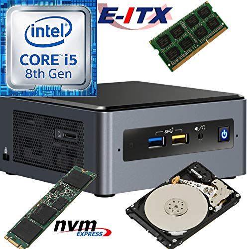  Intel NUC8I5BEH 8th Gen Core i5 System, 4GB DDR4, 120GB M.2 PCIe NVMe SSD, 2TB HDD, NO OS, Pre-Assembled Tested E-ITX