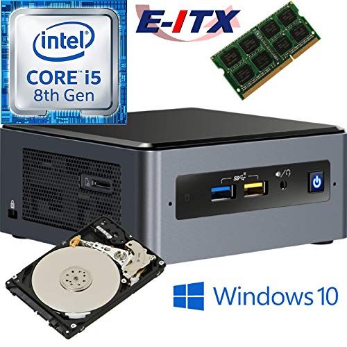  Intel NUC8I5BEH 8th Gen Core i5 System, 4GB DDR4, 2TB HDD, Win 10 Pro Installed & Configured E-ITX