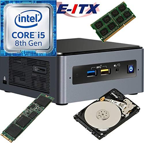 Intel NUC8I5BEH 8th Gen Core i5 System, 4GB DDR4, 480GB M.2 SSD, 1TB HDD, NO OS, Pre-Assembled Tested E-ITX