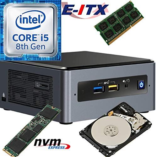  Intel NUC8I5BEH 8th Gen Core i5 System, 4GB DDR4, 120GB M.2 PCIe NVMe SSD, 1TB HDD, NO OS, Pre-Assembled Tested E-ITX